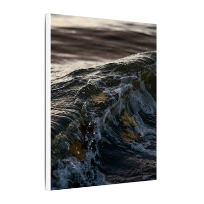 Dark Japandi Ocean Wave in Dawn | Moody Minimal Canvas Art