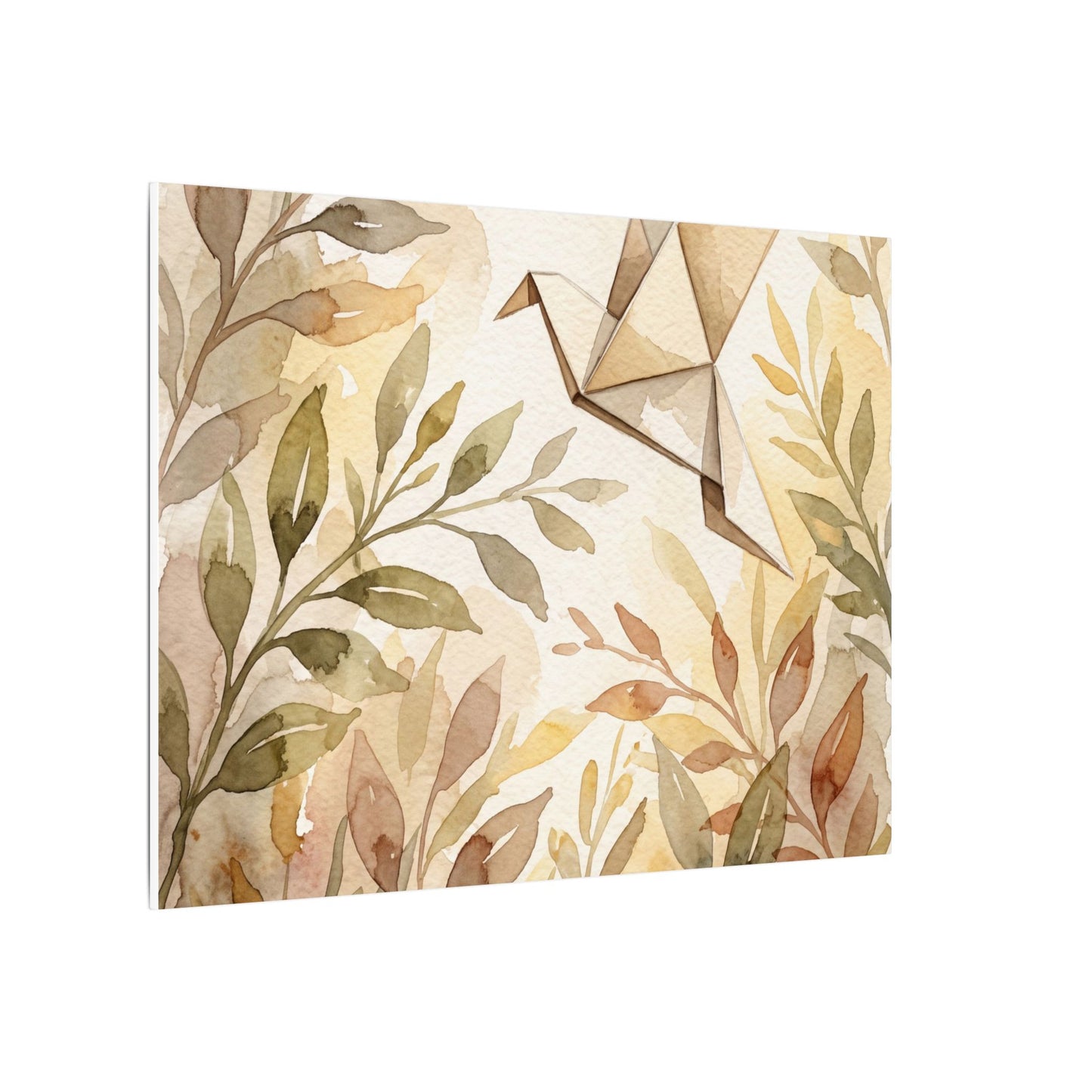 Fukinsei Paper Fold Canvas Art - Japandi Watercolor