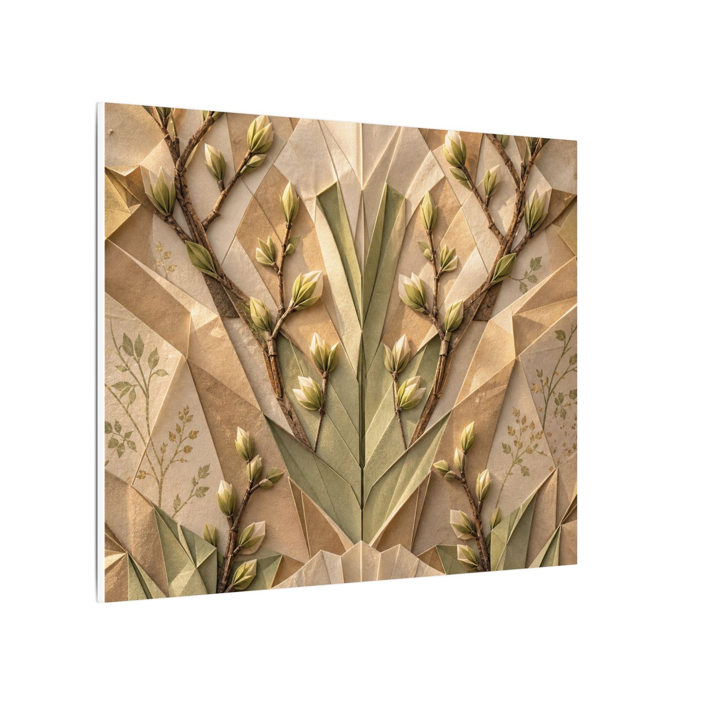 Kanso Paper Fold Canvas Art - Japandi Japanese Pattern