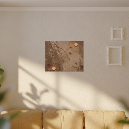 Cherry Blossom Canvas Art | Autumn Japandi Japanese Pattern Art