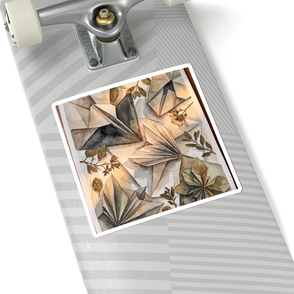 Paper Fold Summer Sticker | Japandi Neutral Design Art Print