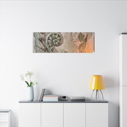 Datsuzoku Fern Unfurling Canvas Art - Japandi Texture