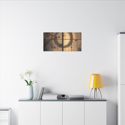 Shoji Screen Texture Canvas Art | Earthy Japandi Art