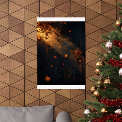 Rust Patina Wall Art Print | Autumn Dark Japandi Shadow Zen Art