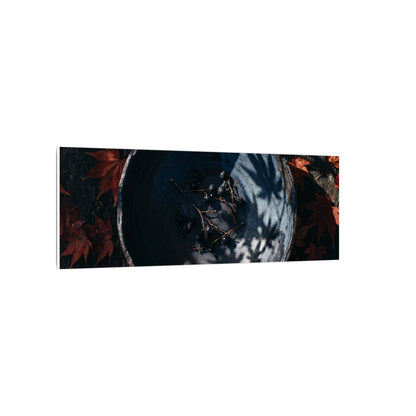 Autumn Ceramic Bowl Shadow Zen Canvas Art | Bold Decor