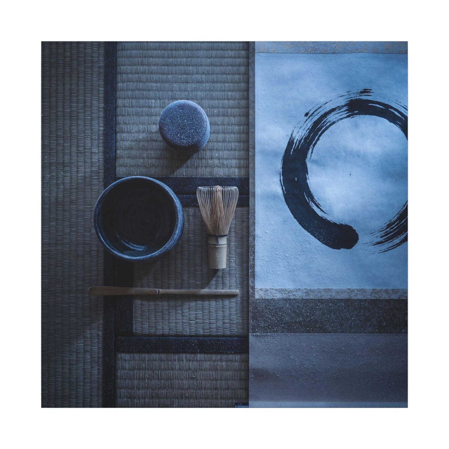 Tea Ceremony Enso Canvas Art | Calm Zen Art
