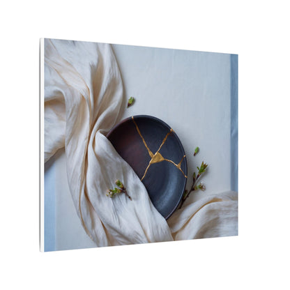 Ma Silk Drape Canvas Art - Kintsugi Gold Repair