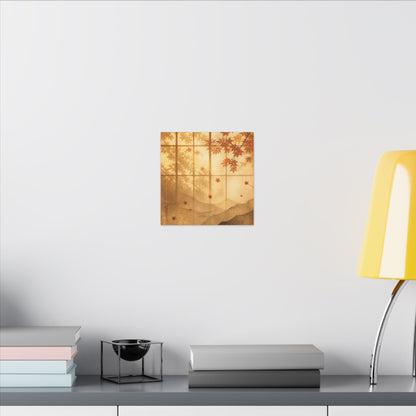 Shoji Screen Texture Canvas Art | Earthy Japandi Art