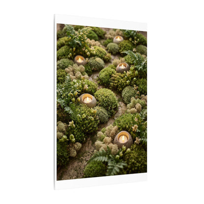 Moss Close Up Japanese Pattern Canvas Art | Neutral Japandi Art