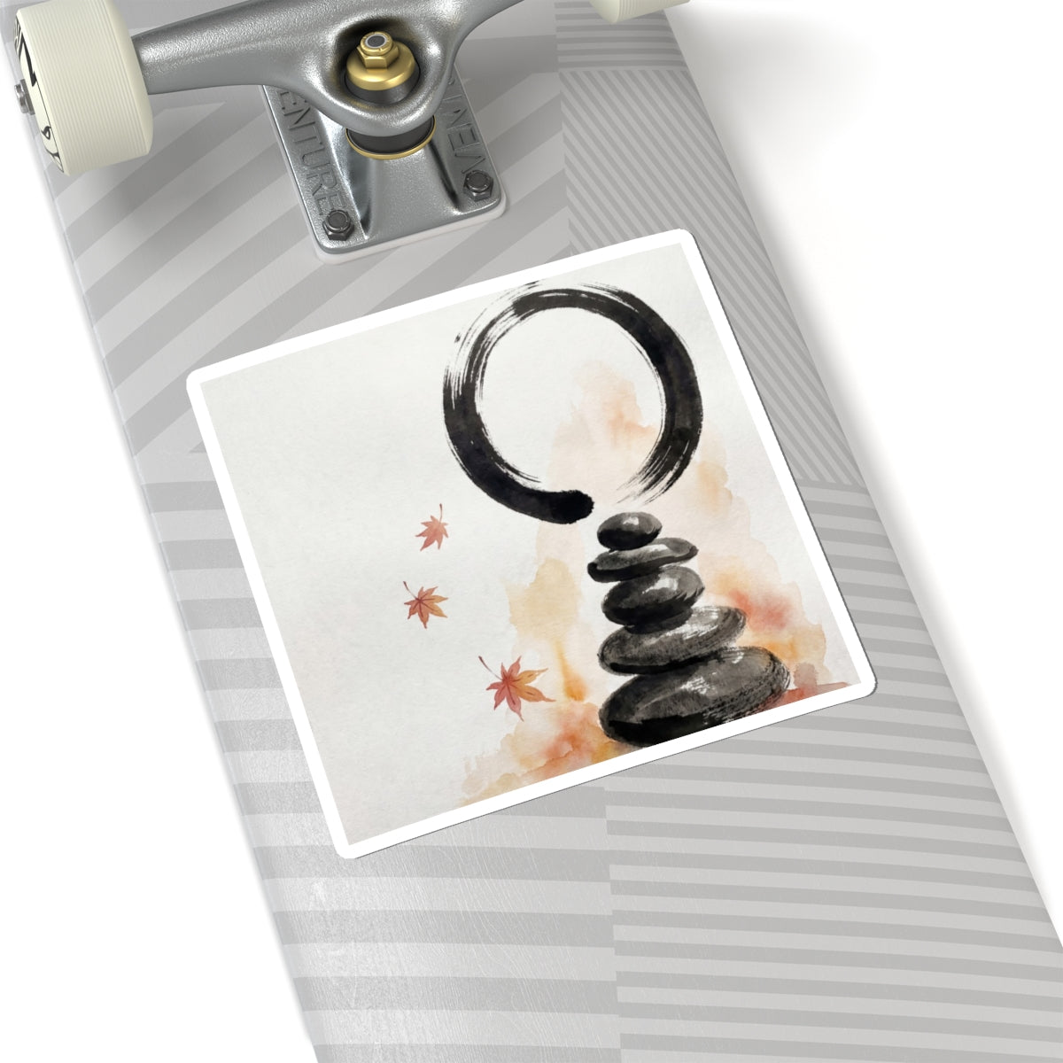River Stones Sticker | Autumn Zen Enso Art Art Print