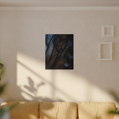Moonlight Shadow Play Canvas Art - Dark Japandi Ma