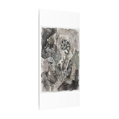 Japandi Fern Unfurling in Overcast | Texture Canvas Art