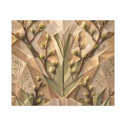 Kanso Paper Fold Canvas Art - Japandi Japanese Pattern