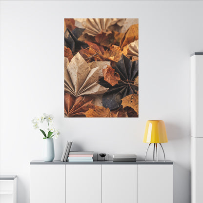 Paper Fold Texture Canvas Art | Elegant Japandi Art