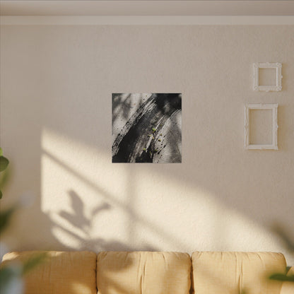 Ink Brushstroke Canvas Art | Spring Dark Japandi Moody Minimal Art