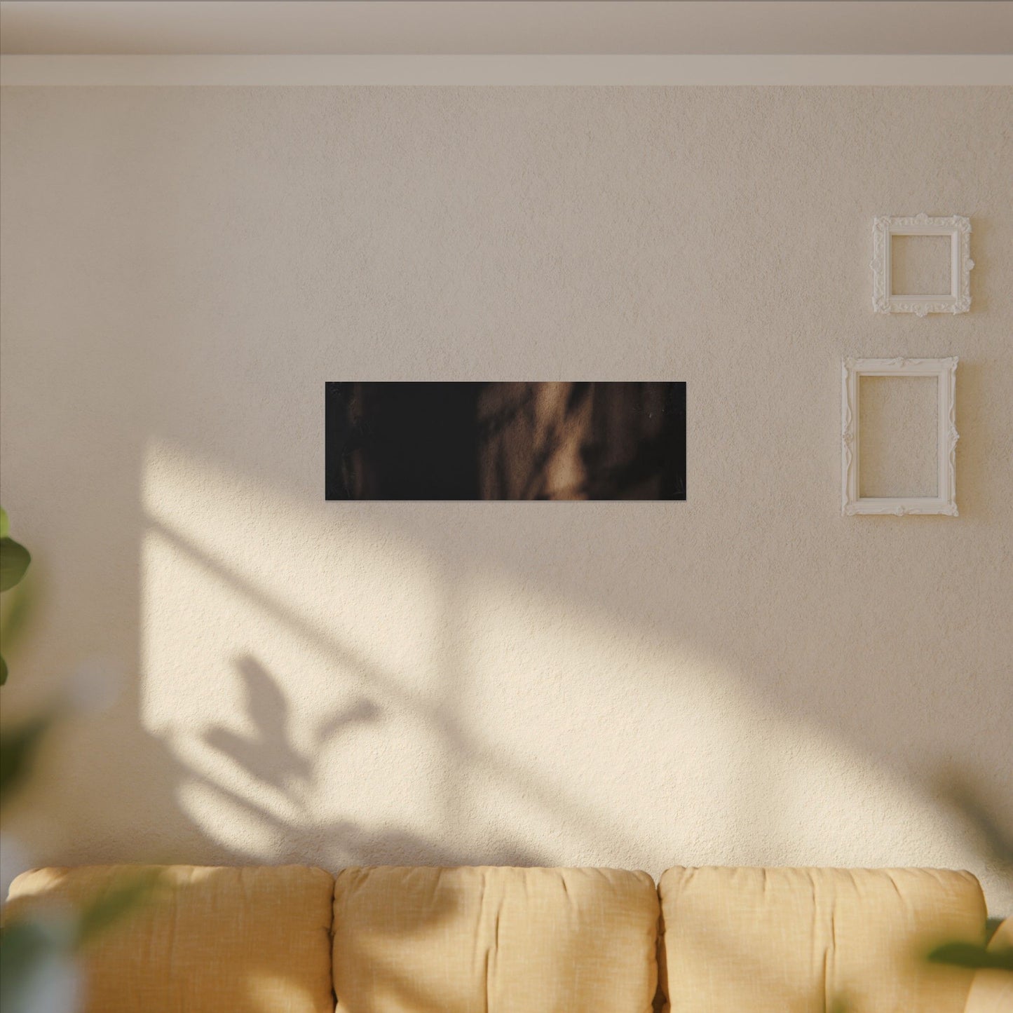 Winter Shadow Play Moody Minimal Canvas Art | Luxurious Decor