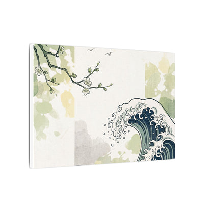 Spring Ocean Wave Ukiyo E Inspired Canvas Art | Serene Decor