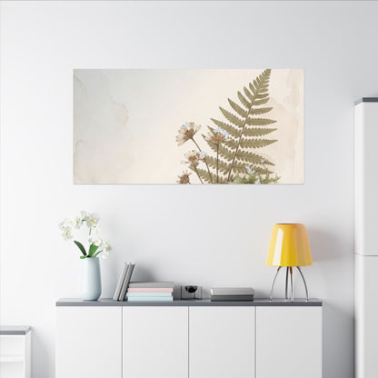 Winter Moss Close Up Herbarium Canvas Art | Enchanting Decor