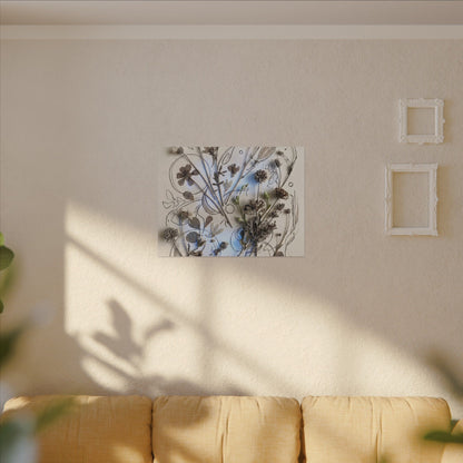 Dried Flowers Minimal Line Canvas Art | Elegant Japandi Art