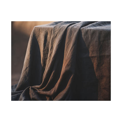 Silk Drape Canvas Art | Winter Dark Japandi Shadow Zen Art