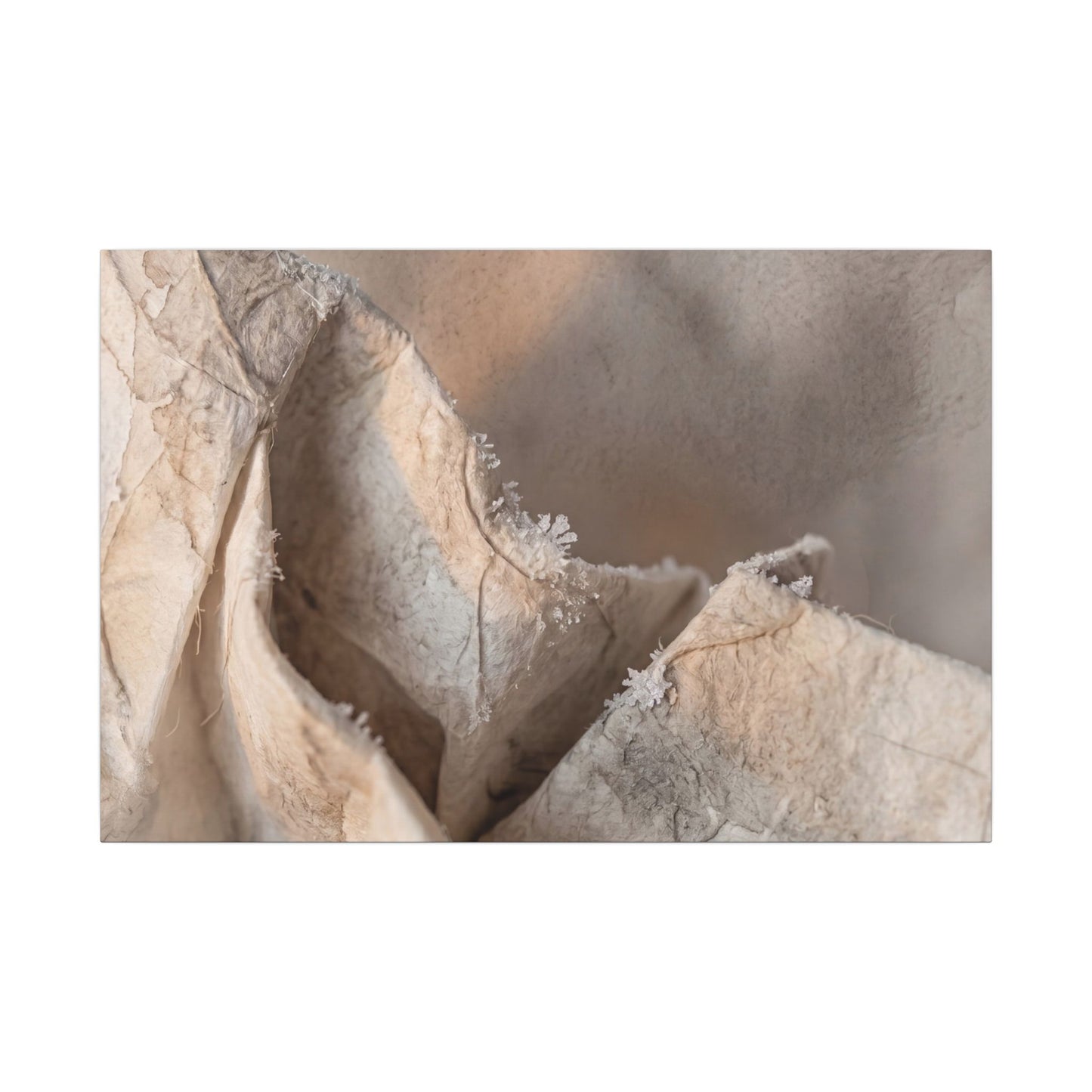 Japandi Paper Fold in Candlelight | Watercolor Canvas Art