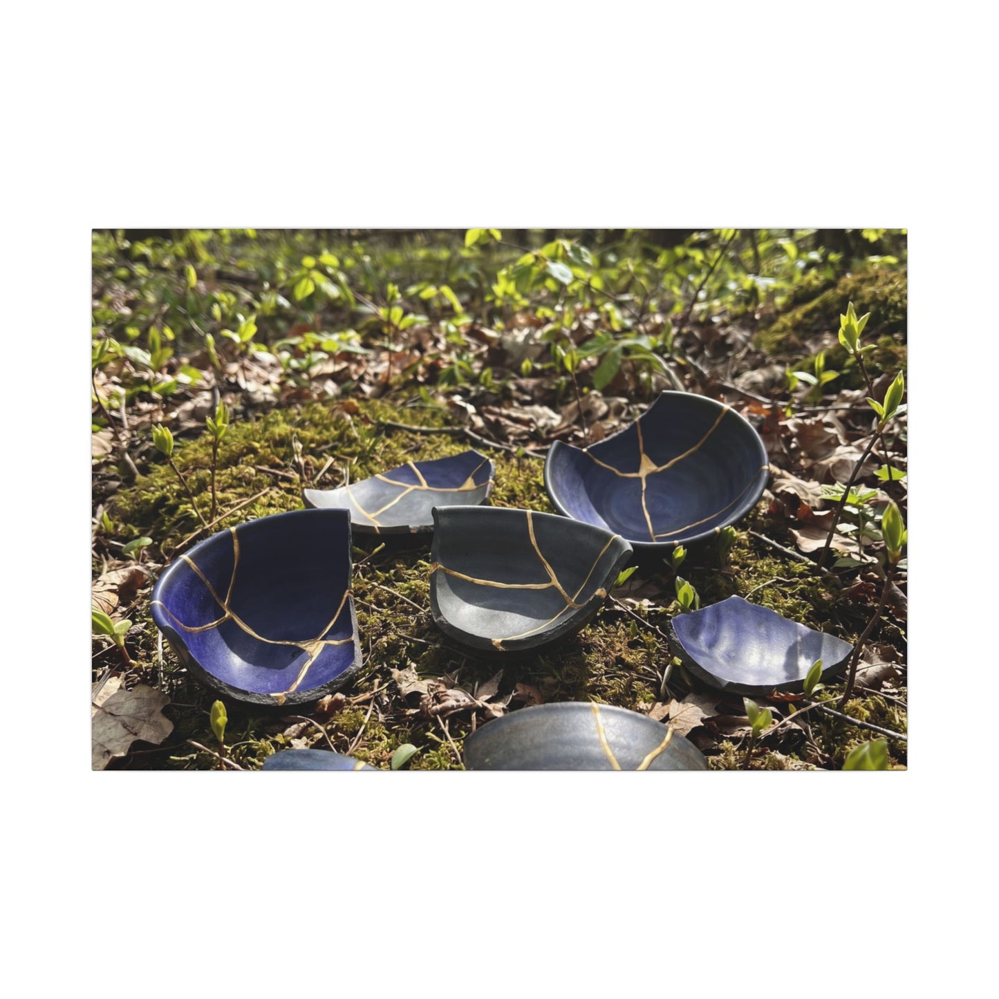 Philosophical Broken Pottery Canvas Art - Broken Beauty Kintsugi