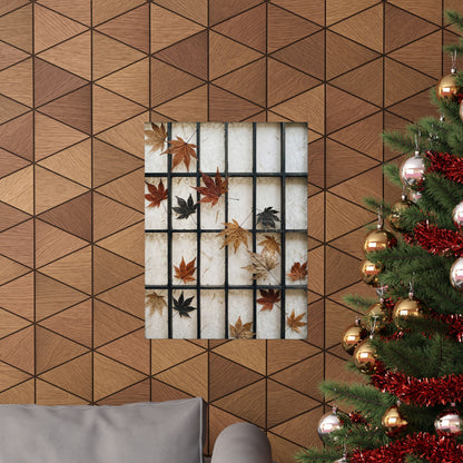 Shoji Screen Texture Wall Art Print | Elegant Japandi Art