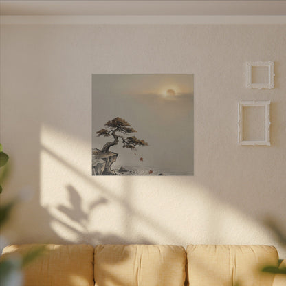 Pine Tree Canvas Art | Autumn Zen Karesansui Art