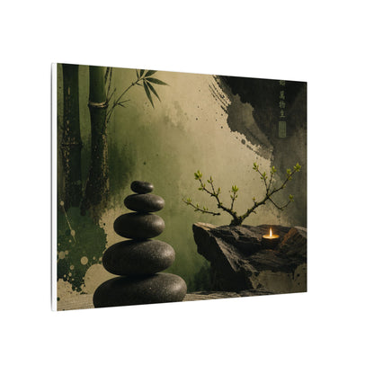 River Stones Spring Canvas Art | Zen Contemplative Design