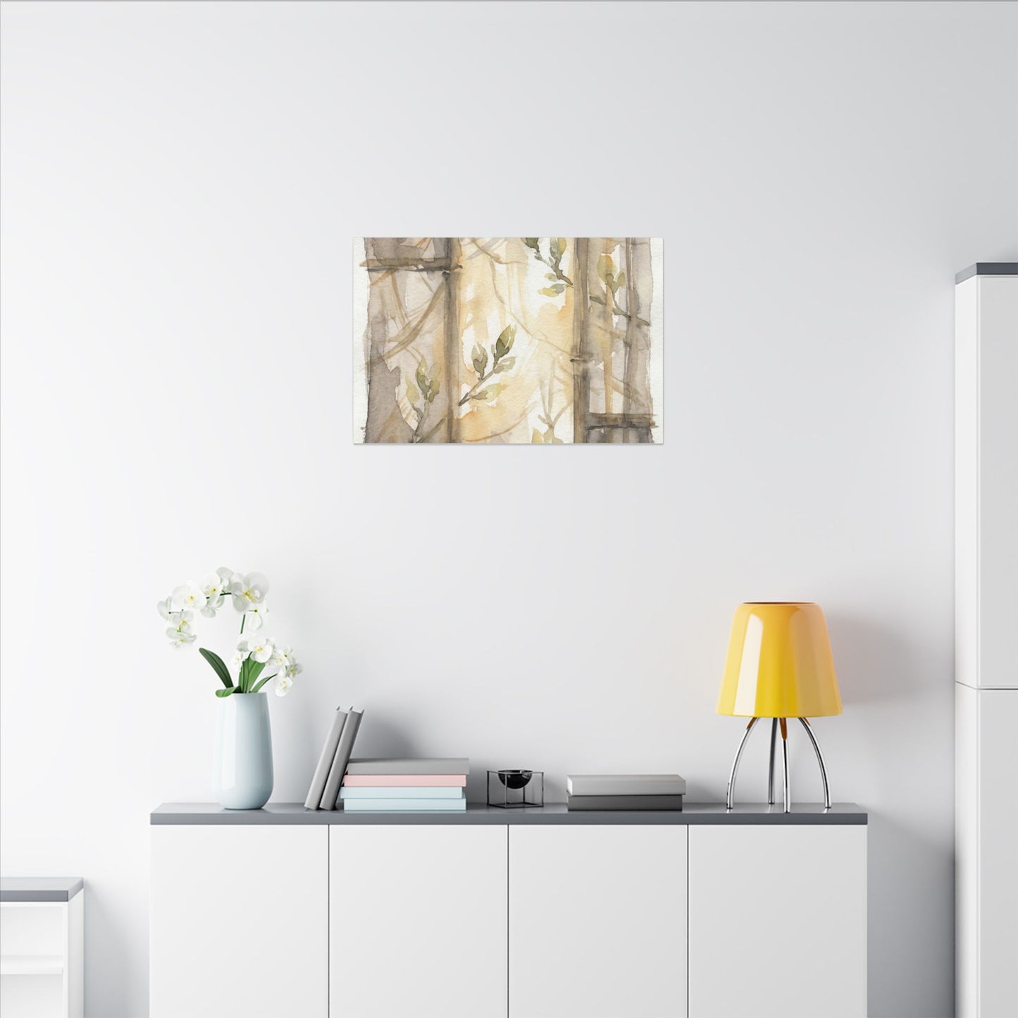 Shoji Screen Spring Canvas Art | Japandi Cozy Design