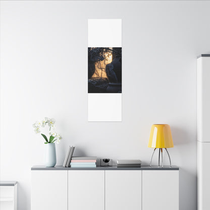Incense Smoke Canvas Art | Winter Dark Japandi Shadow Zen Art