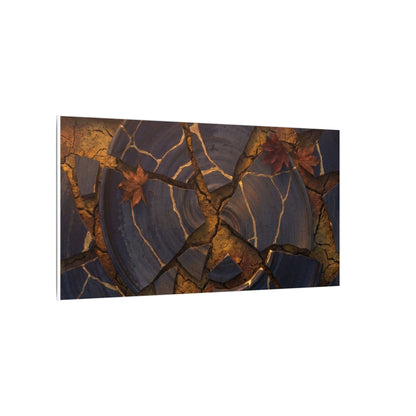 Autumn Cracked Earth Gold Repair Canvas Art | Philosophical Decor
