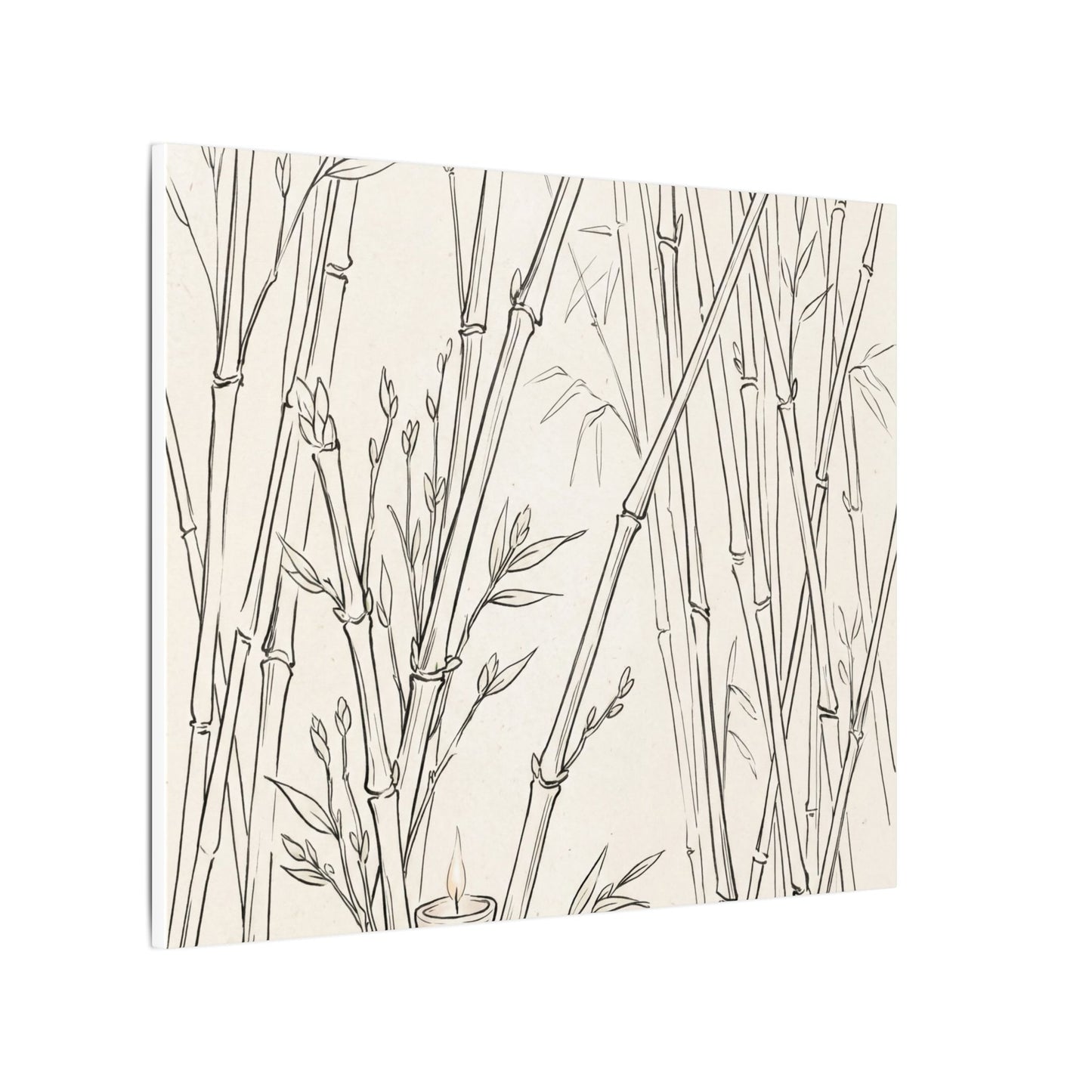 Candlelight Bamboo Grove Canvas Art - Japandi Fukinsei