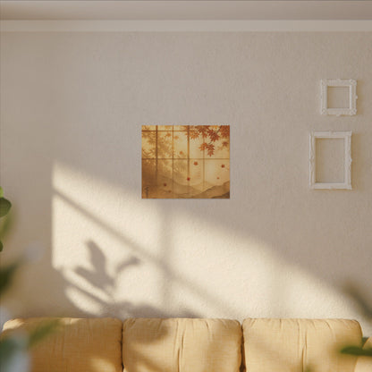 Shoji Screen Texture Canvas Art | Earthy Japandi Art