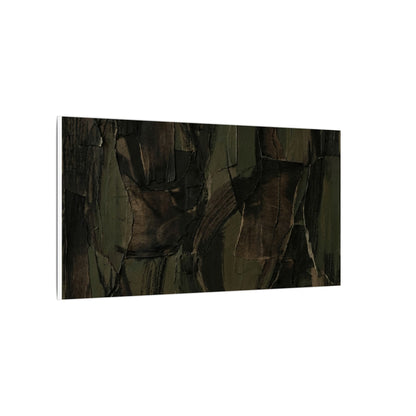 Mixed Media Dark Japandi Textured Canvas Art