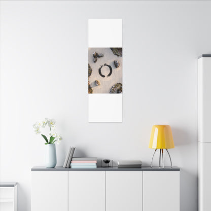 Rock Garden Canvas Art | Winter Zen Enso Art