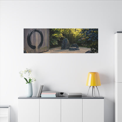 Rock Garden Enso Canvas Art | Tranquil Zen Art