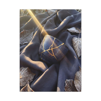Winter Silk Drape Gold Repair Canvas Art | Artful Decor