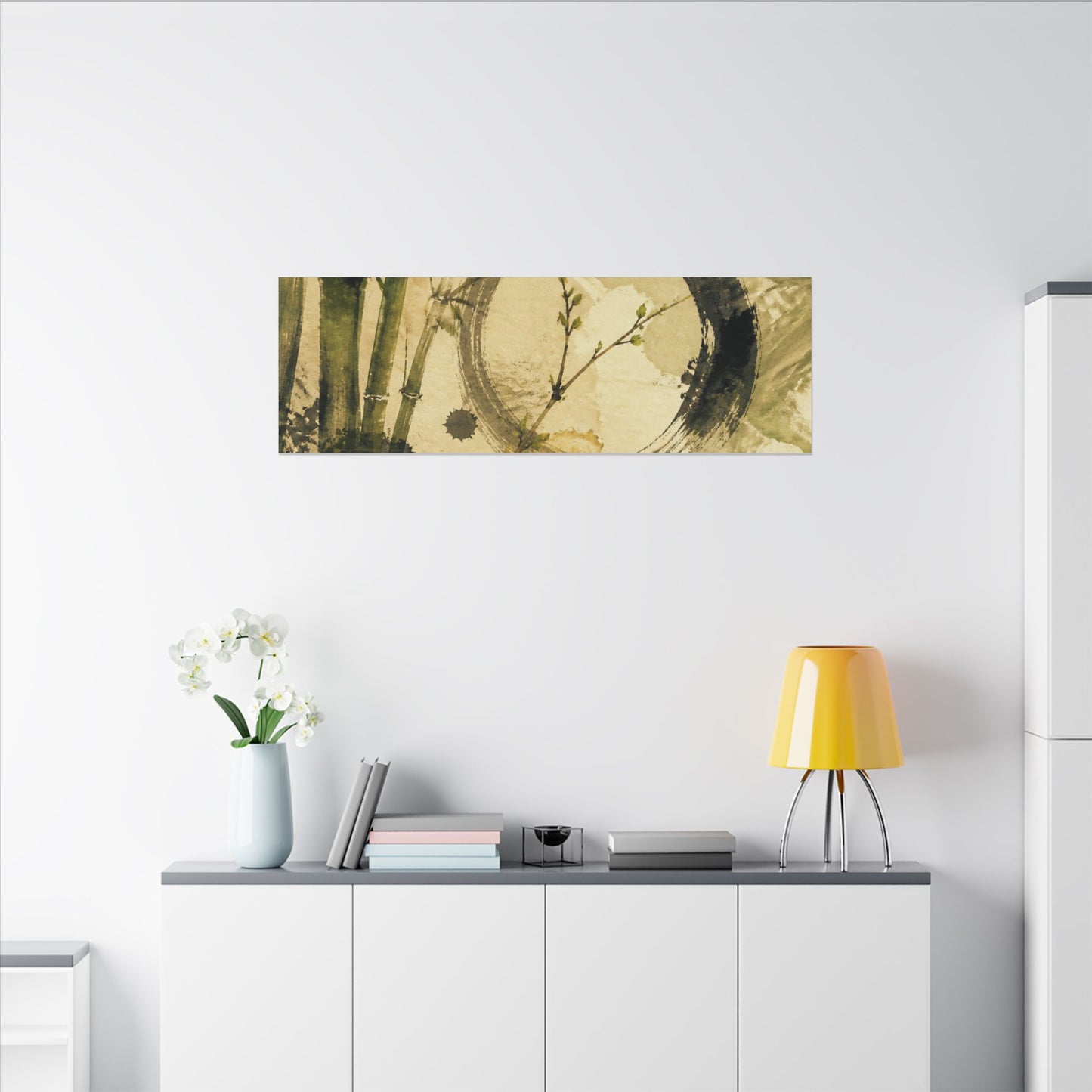 Ink Brushstroke Sumi E Canvas Art | Calm Zen Art