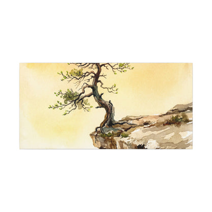 Golden Hour Pine Tree Canvas Art - Japandi Fukinsei