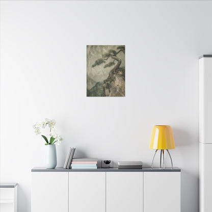 Fukinsei Pine Tree Canvas Art - Japandi Texture