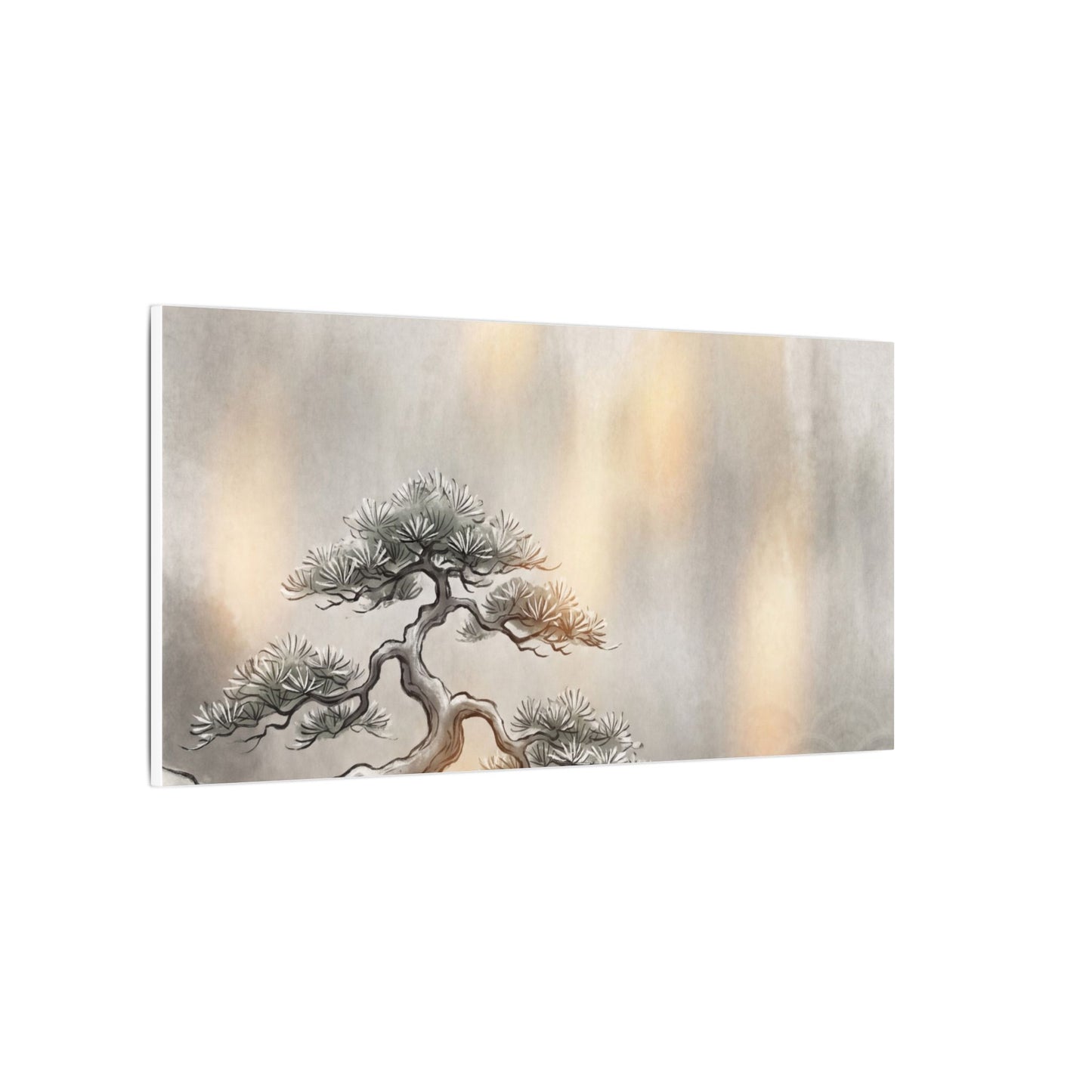 Pine Tree Canvas Art | Winter Japandi Japanese Pattern Art