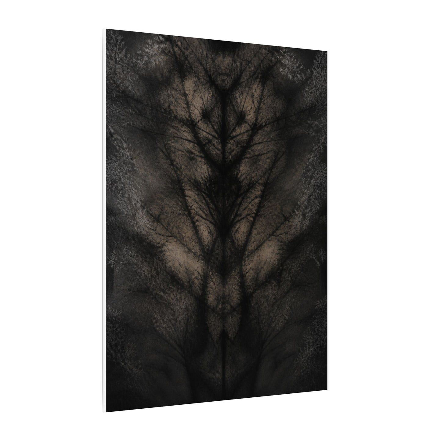 Seijaku Shadow Play Canvas Art - Dark Japandi Charcoal Ink