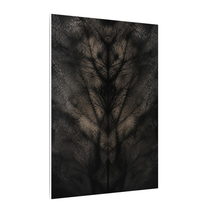 Seijaku Shadow Play Canvas Art - Dark Japandi Charcoal Ink