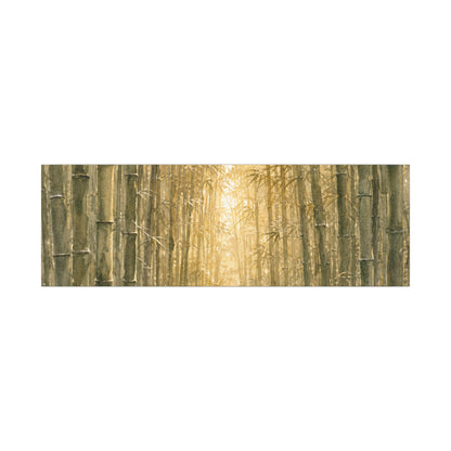 Bamboo Grove Winter Canvas Art | Japandi Elegant Design