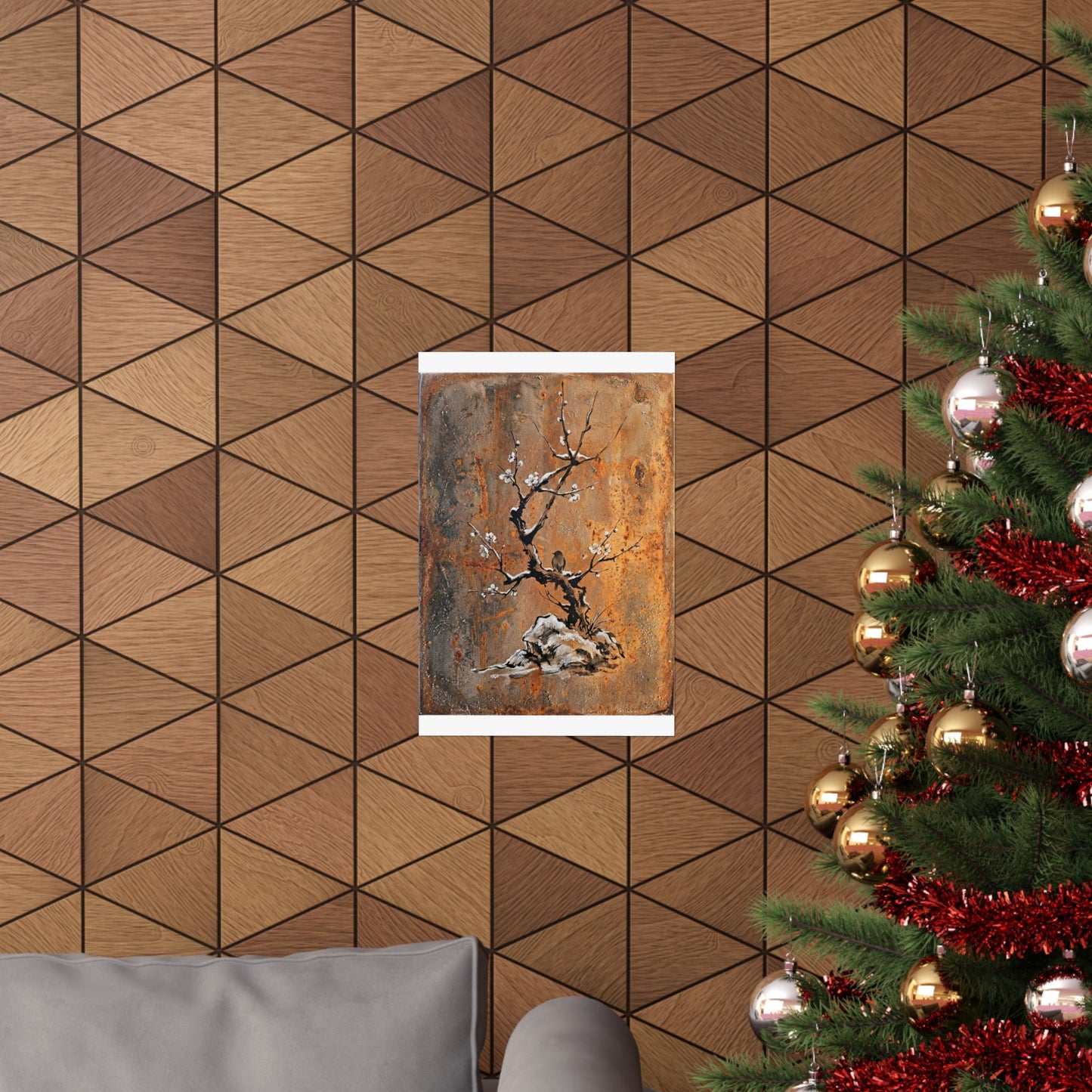Datsuzoku Rust Patina Wall Art Print - Zen Sumi E