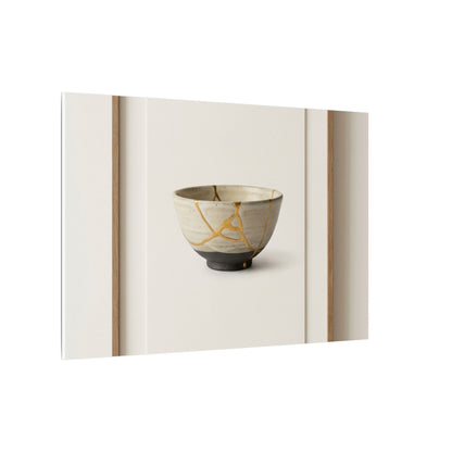 Kintsugi Charcoal Canvas Art