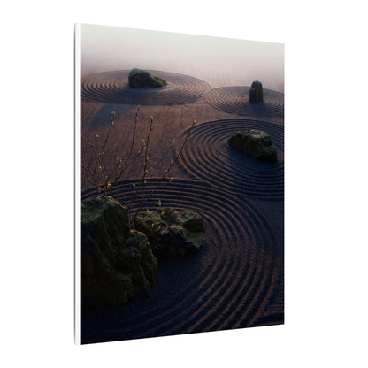 Spring Rock Garden Shadow Zen Canvas Art | Luxurious Decor