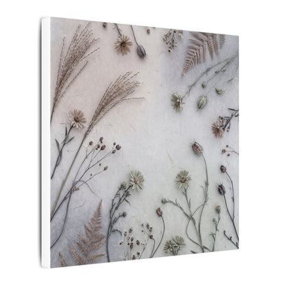 Dried Flowers Japanese Pattern Canvas Art | Elegant Japandi Art