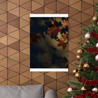 Dark Japandi Shadow Play in Golden Hour | Moody Minimal Wall Art Print